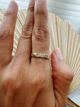 Load image into Gallery viewer, Diamante and Moonlight Hammered Ring Bands