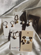 Load image into Gallery viewer, Gold Pearl Earrings