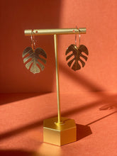 Load image into Gallery viewer, Monstera Statement Hoops