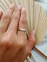 Load image into Gallery viewer, Diamante and Moonlight Hammered Ring Bands
